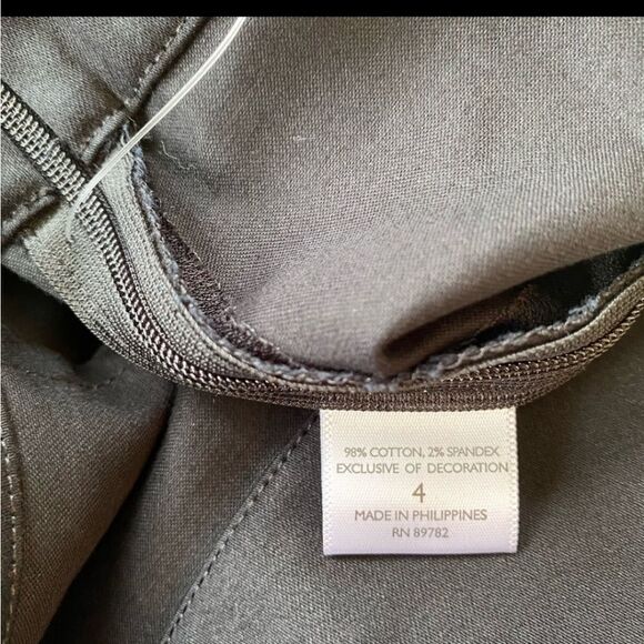 NWT Natori Woman Black Floral Embroidered Wide Leg Crop Pants Size 4 - Picture 9 of 9